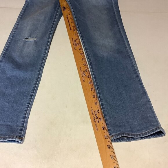 Girl's Levi Strauss Denim Blue Jean Bib Overalls Distressed Size  Reg  14 - Picture 9 of 9